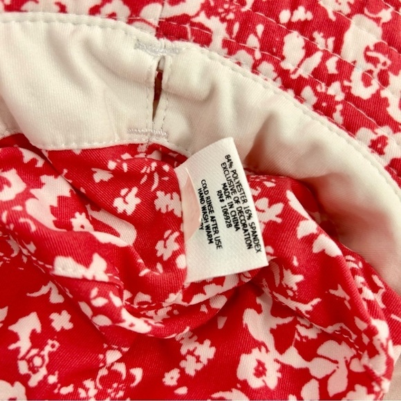 Coolibar White Red Floral Reversible Cottagecore UV Protection Bucket Sun Hat OS - Picture 6 of 6